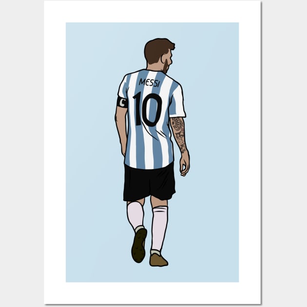 Leo Messi Back Wall Art by rattraptees